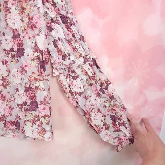 For Love & Lemons Eclipse Blouse in Country Floral NEW Cottagecore Size Large - Picture 7 of 13